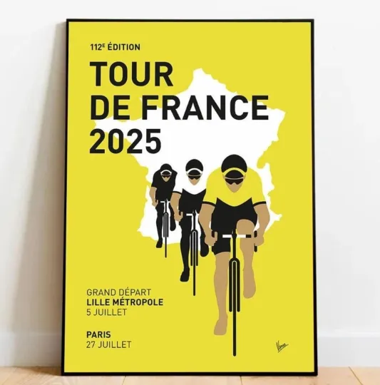 Discover My Tour De France Minimal Poster 2025, Cycling Race Wall Decor Poster, No Frame