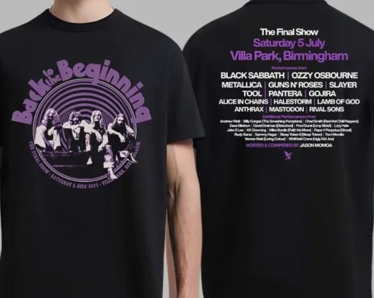 Discover Black Sabbath And Ozzy Osbourne Back To The Beginning Merch Event Tee T-shirt