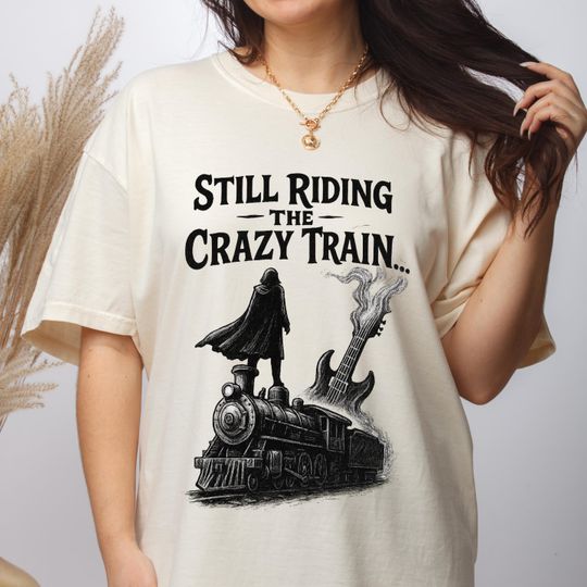 Discover Ozzy-Inspired Crazy Train tee  Gothic Rock Tribute Tee, Ozzy Osbourne Bat Print