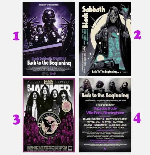 Discover Back To The Beginning Black Sabbath July 5 2025 Birmingham, England Poster
