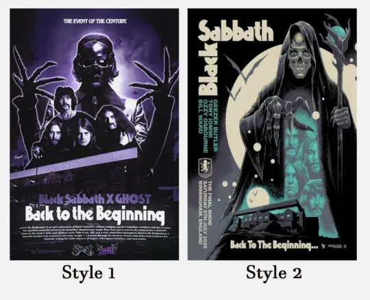 Discover Black Sabbath Skeleton Poster By Luke Preece Back To The Beginning 2025 Poster
