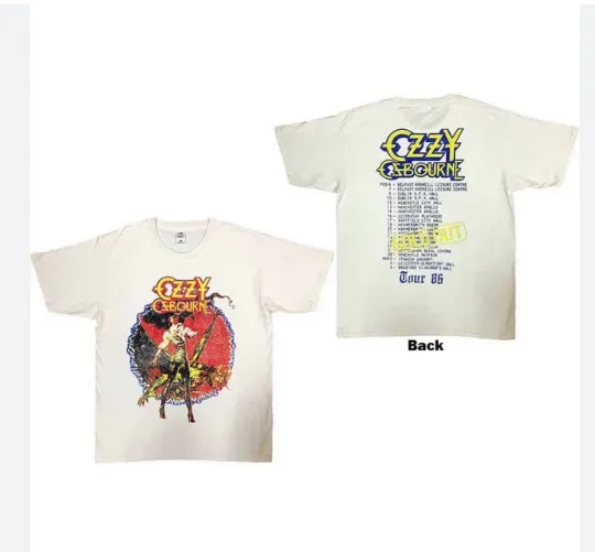 Discover Ozzy Osbourne The Ultimate Sin Tour 86 Natural T shirt.