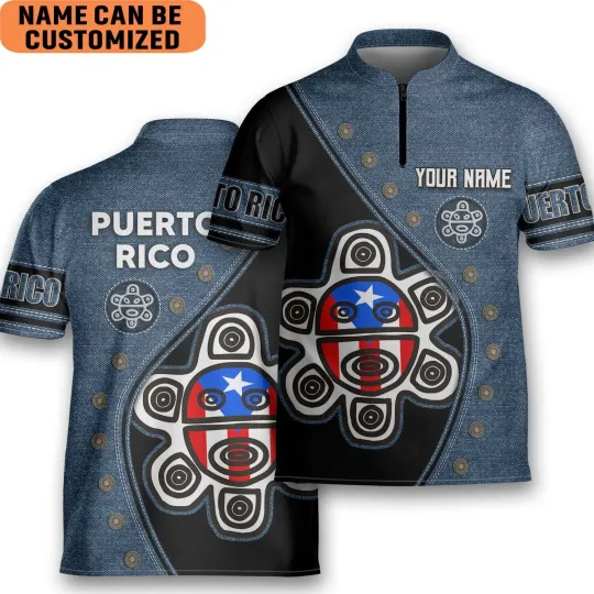 Discover Personalized Puerto Rico Taino Sun Flag Bowling Jersey