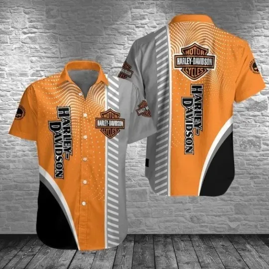 Discover Personalized Harley Motor Racing Davidson Casual Button Down Shirt