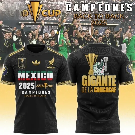 Discover Mexico National Team Concacaf Gold Cup 2025 Champions T-Shirt
