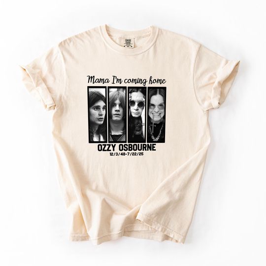 Discover Comfort Colors Ozzy Osbourne Rock Legend Memorial Tee  RIP Ozzy 2025