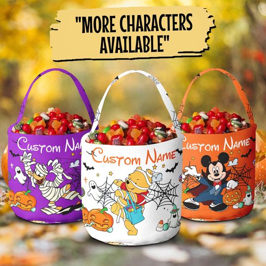 Discover Cute Mickeyy mouse Witch Character Halloween Basket