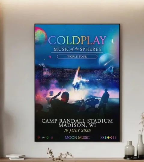 Discover Coldplay Tour 2025 Madison July 19, 2025 Poster