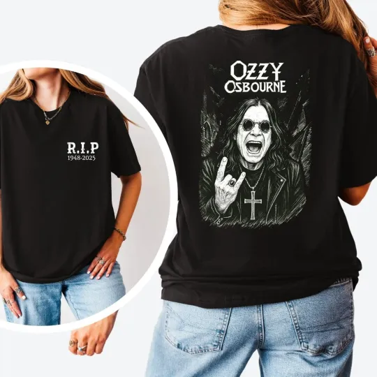 Discover R.I.P Ozzy Osbourne Shirt, Rock Legend Memorial Gift, Black Sabbath Tribute.