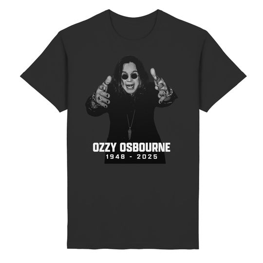 Discover Ozzy Osbourne 1948 2025 T-Shirt RIP Tribute Black Sabbath Shirt