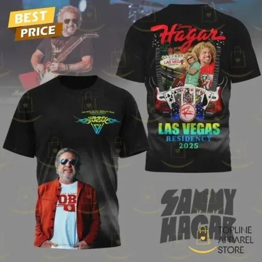 Discover New Sammy Hagar Las Vegas Residency 2025 3D T-Shirt