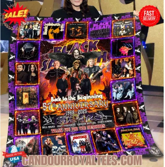 Discover Black Sabbath 57th Anniversary 1968-2025 Thank You Blanket