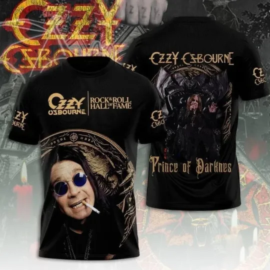 Discover NEW Ozzy Osbourne smoking 3D t-shirt S to 5XL