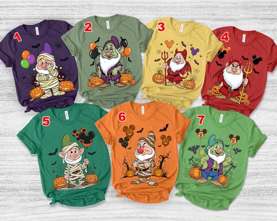 Discover Seven Dwarfs Halloween Matching Shirt/Seven Dwarfs Shirt
