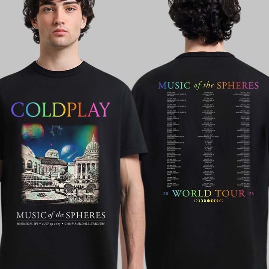 Discover Coldplay Tour 2025 Madison, WI July 19, 2025 T-Shirt