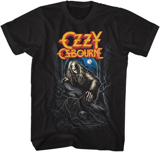 Discover Ozzy Osbourne Music Bark at The Moon Album Cover Mens Short Sleeve T Shirt Vintage Style Graphic Tees