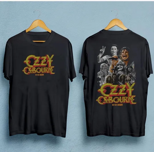 Discover Ozzy Osbourne Memorial T-Shirt 1948–2025 Tribute Shirt Black Sabbath T Shirt