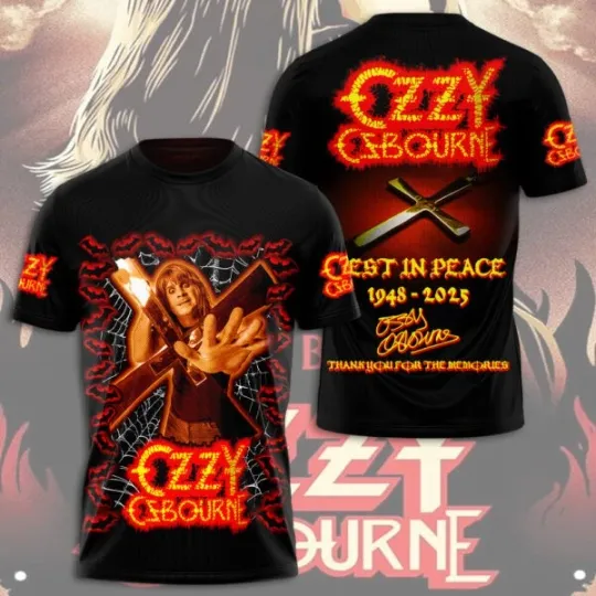 Discover Black Sabbath Ozzy Osbourne 3D T-Shirt RIP