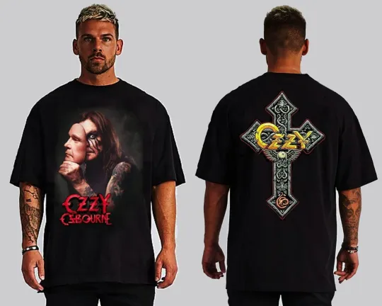 Discover BLACK SABBATH OZZY OSBOURNE HARD ROCK FRONT AND BACK PRINT BLACK T SHIRT