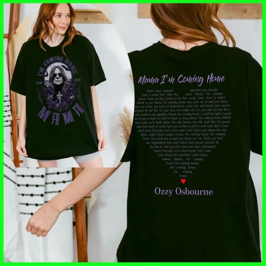 Discover Ozzy Osbourne 2025 Mama, I'm Coming Home Ozzy Osbourne Shirt, Black Sabbath