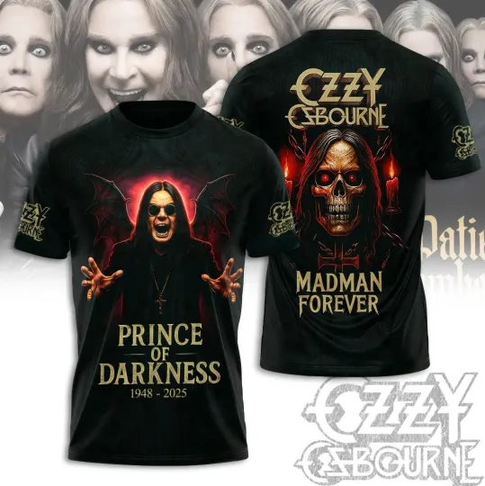 Discover Ozzy Osbourne Rest In Peace 1948-2025 Thank You AOP T-Shirt