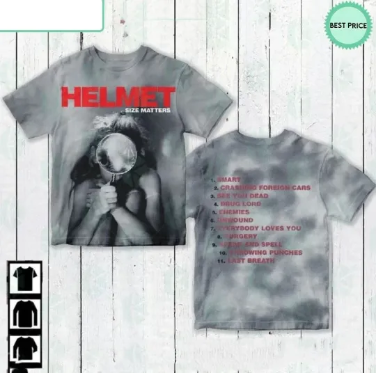 Discover Helmet band Album 3D T-Shirt All Over Print Polyester