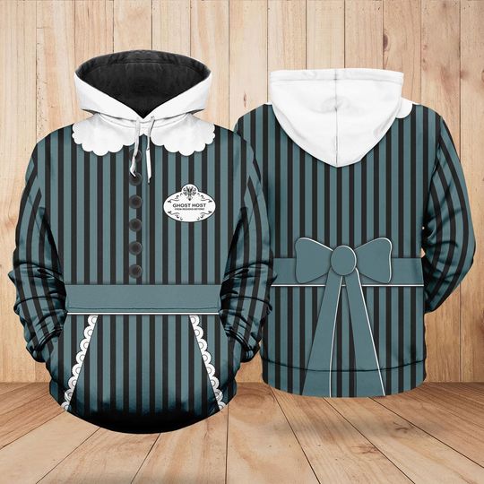 Discover Hauntedd Mansionn Hoodie, Ghost Host Maid