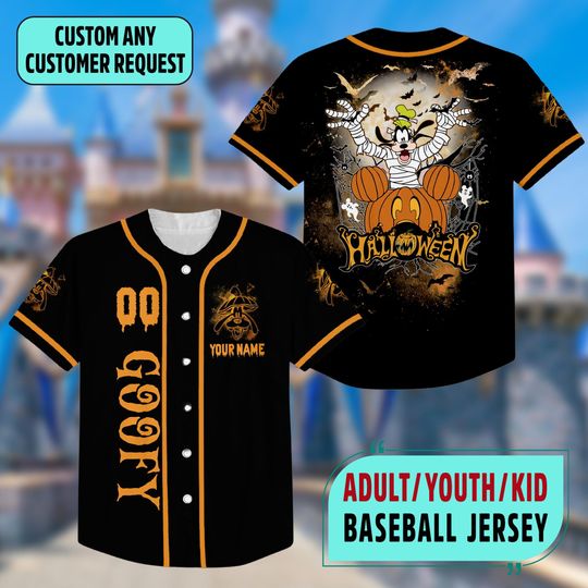 Discover Personalized goofyy Skeleton Halloween Baseball Jersey