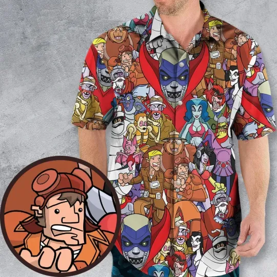 Discover Ghostbusters Animated Series Characters Hawaiian Shirt, Unisex Adult, S-5XL