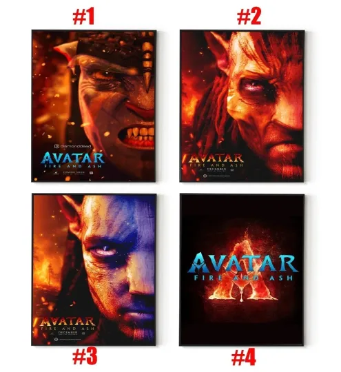 Discover Avatars Fire and Ash Movie 2025 Poster - Vertical Room Decor Poster