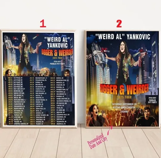 Discover Custom Puddles joins Weird Al Yankovic's Bigger & Weirder 2025 Tour Poster