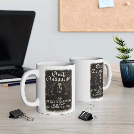 Discover Ozzy Osbourne Tribute Mug – Funny Metal Fan Coffee Cup & Concert Souvenir