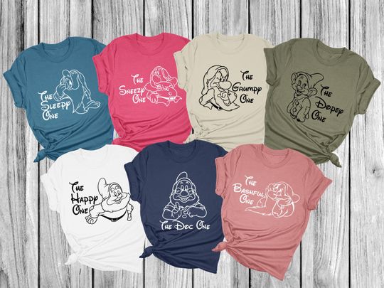 Discover Seven Dwarfs Shirts, Seven Dwarfs, Disneyyy Group Shirts, Snoww Whitee, Disneyyy Family Shirts, Shirts for Family, Disneyyy family, 7 Dwarfs Tees