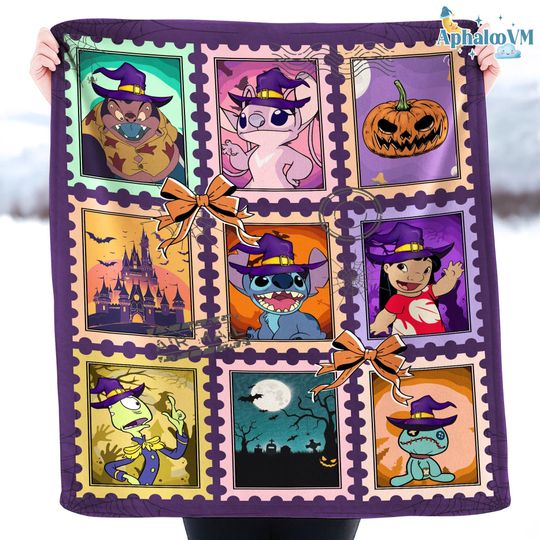 Discover Halloween Salem Witches Stamp Art Blanket, Salem Witch Book Club, Halloween Witchy Blanket, Book Lover Halloween Gift