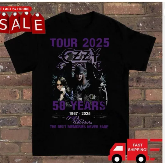 Discover OZZY Osbourne Tour 2025 Signature Unisex T-Shirt