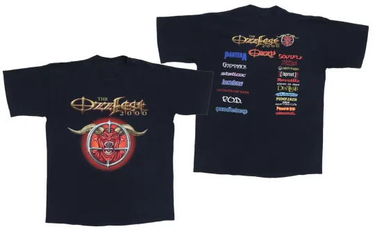 Discover NEW 2000 Ozzy Osbourne Ozzfest Tour Tee Shirt