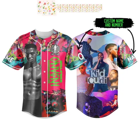 Discover Kid Cudi Insano World Tour 2024 Personalized Baseball Jersey