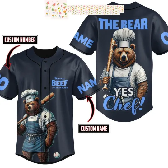 Discover The Bear Yes Chef The Original Beef Of Chicagoland Personalized Baseball Jersey
