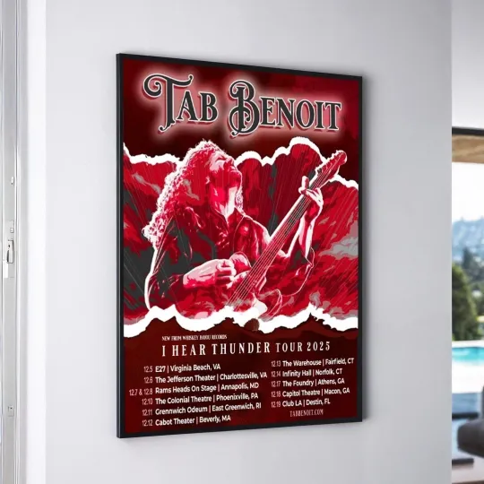 Discover ab Benoit I Hear Thunder Tour 2025 tour Poster  Concert Print