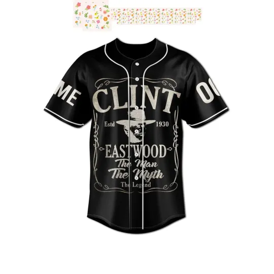Discover Clint Eastwood The Man The Myth The Legend Personalized Baseball Jersey