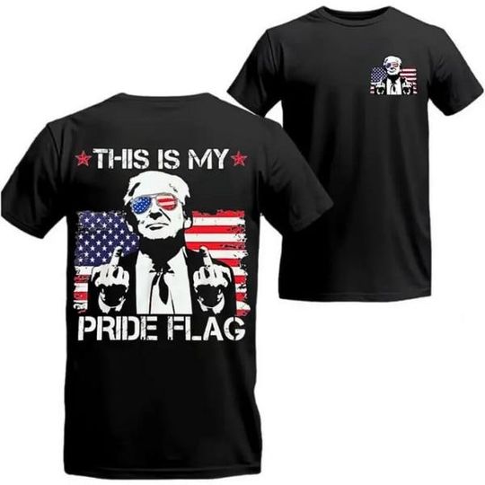 Discover Trump This ls My Pride Flag TShirt, Sweatshirt, Hoodie, Make America Great Again, Funny Trump 2025