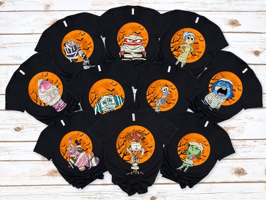 Discover Disneyyy Insidee Outt 2 Characters Mummy Costume Shirt,Envy Halloween Costume Shirt, Disneyyy Halloween Group Matching Tee