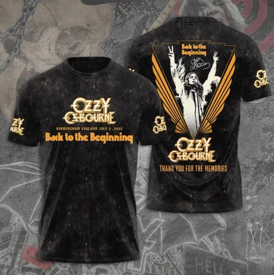 Discover Ozzy Osbourne Back To The Beginning Thank You AOP T-Shirt