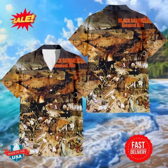 Discover Black Sabbath Album Greatest Hits 2025 Summer Hawaiian Shirt