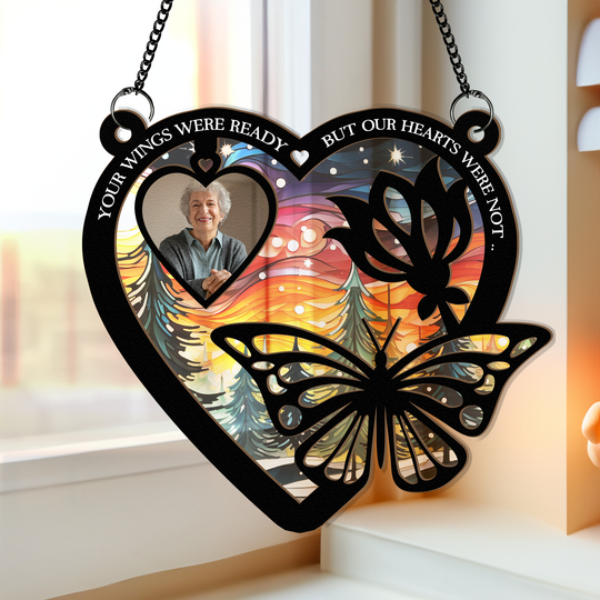 Discover Your Wings Were Ready - Personalized Window Hanging Suncatcher Photo Ornament