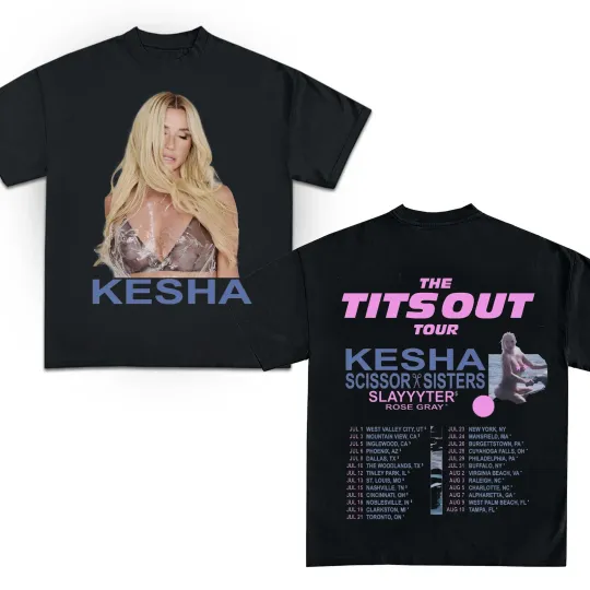 Discover Kesha The Tits Out Tour 2025 T-shirt