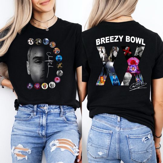 Discover Chris Brown Tour Breezy Bowl XX Shirt, Breezy Bowl T-Shirt, Chris Brown Tee