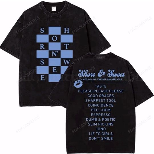 Discover Sabrina Carpenter Tour 2025 Shirt Short N Sweet Album Retro Tee