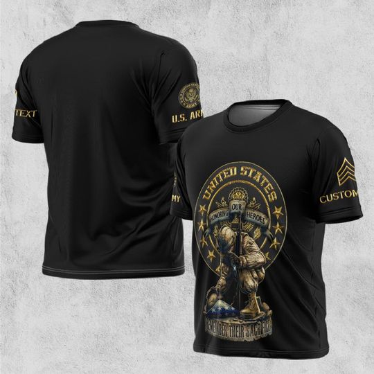 Discover Customized U.S Veteran Honor the Fallen 3D T-Shirt