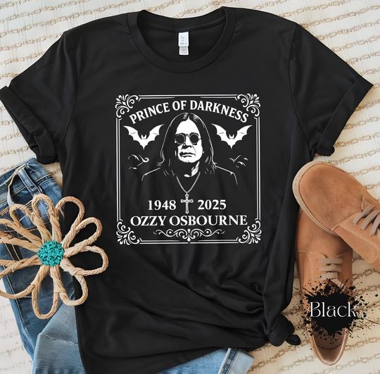 Discover Ozzy Osbourne Prince of Darkness 19482025 Memorial TShirt Gothic Music Legend Gift